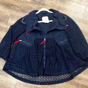 Chic Navy Cape with Red Details HEI HEI by Anthropologie size small